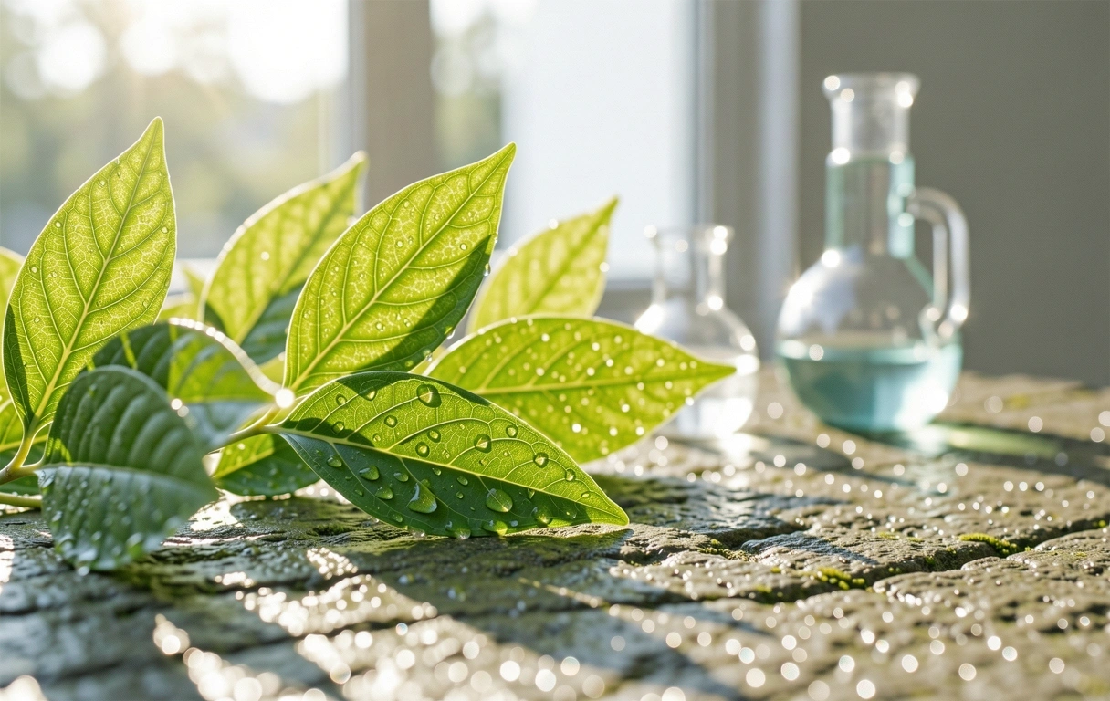 Botanical vitality and clean aesthetics.